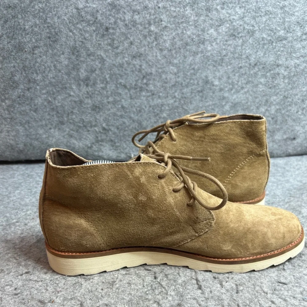 Vans Desert Chukka Tan Suede Mid Top Boots Mens Brown Wedge Sole Size 9.5